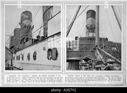 Lusitania In Warpaint Stock Photo