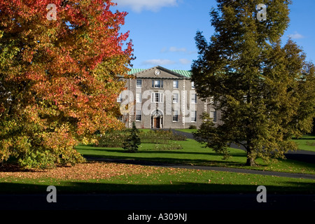 Exterior of maynooth college seen through trees Stock Photo