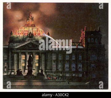 Reichstag Fire Stock Photo