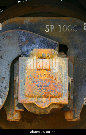 Abstract Of Rust From Trains At The Orange Empire Railway Museum Perris Riverside County California United States Stock Photo