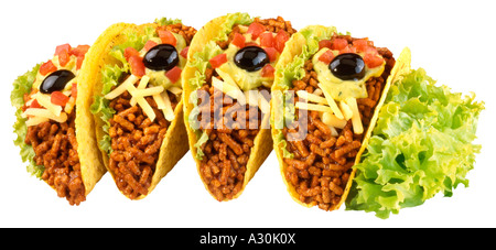 MEXICAN TACOS CUT OUT Stock Photo