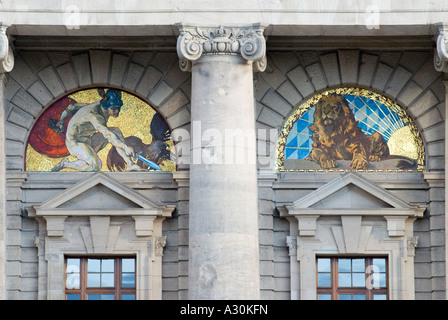 Detail of Staatskanzlei Government Building of Bavaria in Munich Germany Stock Photo