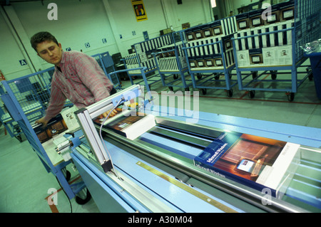 man working in a microsoft computer software plant, dublin Stock Photo