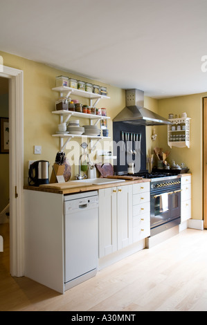 Kitchen of a Victorian house in London home to a jewellery designer Stock Photo