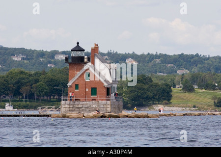 Rockland Harbor Light Stock Photo