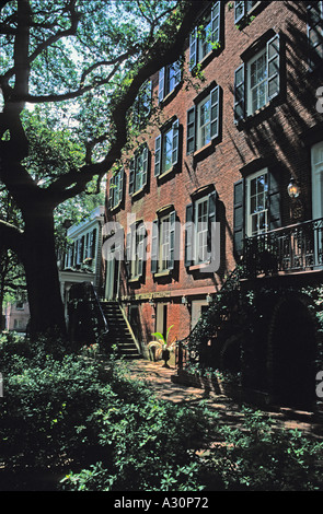 Jessie Mount House an historic mansion built in 1854 on Jones Street in Savannah Georgia Stock Photo