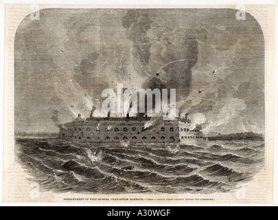 Fort Sumter Bombarded Stock Photo