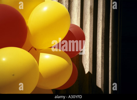 red yellow balloons Stock Photo