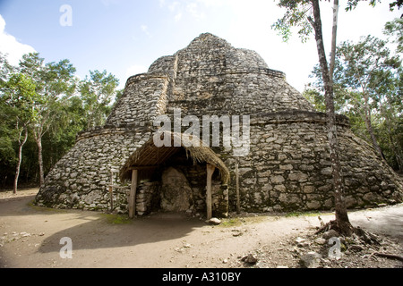 The Xaibe building in the ruined city of Coba in Mexico Stock Photo