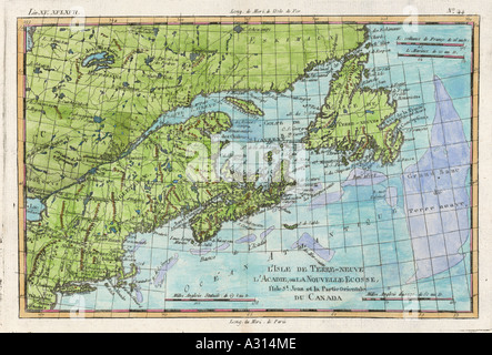 Map N America Canada Stock Photo