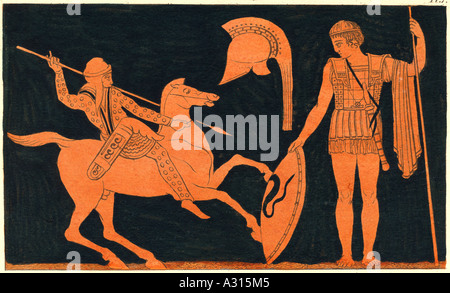 Ancient Greek Soldiers Stock Photo