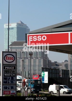 Esso Petrol Station corporate branding sign, East London, 2002.