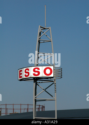 Esso Petrol Station corporate branding sign, East London, 2002. Esso Petrol Station corporate branding sign, East London, 2002.