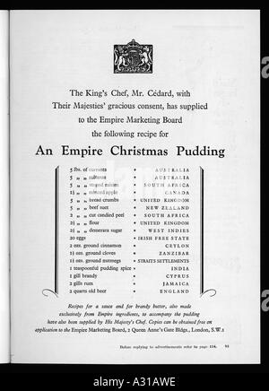 Imperial Xmas Pud Recipe Stock Photo