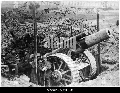 Ww1 Gun Emplacement 1918 Stock Photo