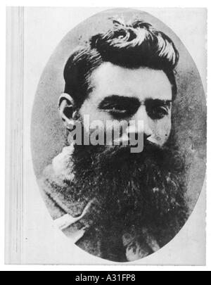 Portrait of bushranger Ned Kelly the day before he was hanged on ...