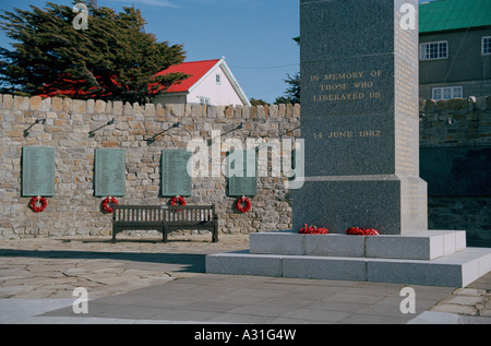 Liberation Monument, Stanley, Falkland Islands, South Atlantic Stock Photo