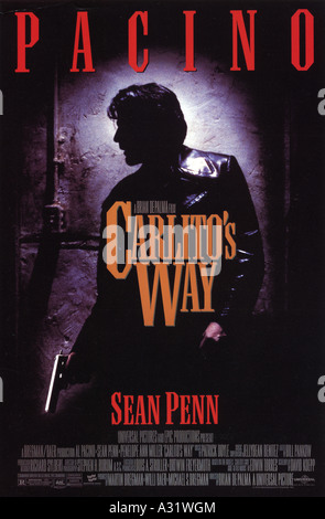 CARLITO'S WAY poster for 1993 Universal film with Sean Penn and Al Pacino Stock Photo