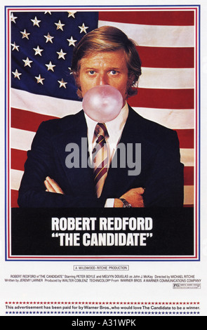 THE CANDIDATE poster for 1972 film with Robert Redford Stock Photo