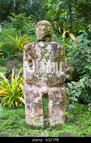 Meae Iipona Puamau Hiva Oa Marquesas Islands French Polynesia Stock Photo