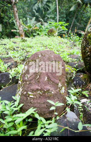 Meae Iipona Puamau Hiva Oa Marquesas Islands French Polynesia Stock Photo