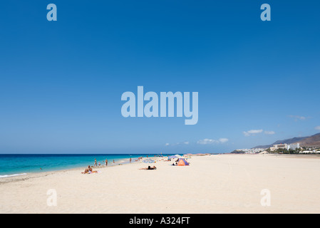 Beach of Playa del Matorral, Jandia (Morro Jable), Fuerteventura, Canary Islands, Spain Stock Photo