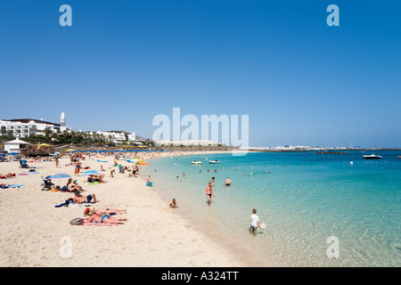 Main Beach, Playa Blanca, Lanzarote, Canary Islands, Spain Stock Photo