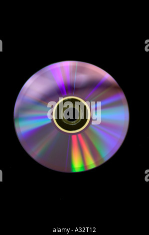 compact disc on a black background Stock Photo