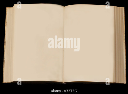 Open book with text Stock Photo