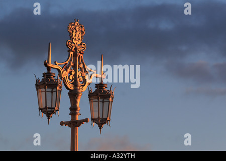 Brighton Street Lamps along the Sea Front Stock Photo