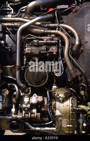 Boeing 707 Pratt & Whitney JT3B jet engine detail Stock Photo