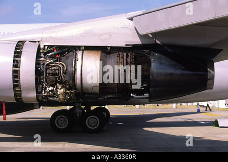 Boeing 707 Pratt & Whitney JT3B jet engine detail Stock Photo