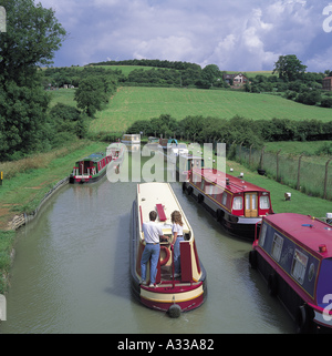 Oxford Canal at Napton on the Hi Stock Photo