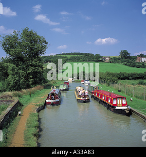 Oxford Canal at Napton on the Hi Stock Photo