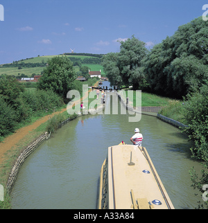 Oxford Canal at Napton on the Hi Stock Photo