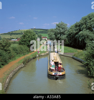 Oxford Canal at Napton on the Hi Stock Photo