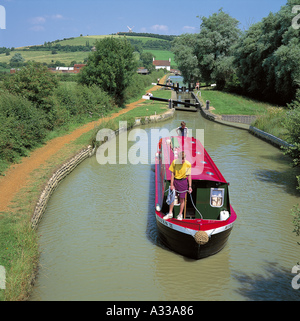 Oxford Canal at Napton on the Hi Stock Photo