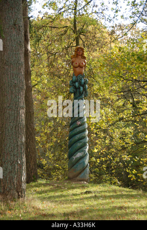 Water is Life Sculpture Sculpture Trail Lake Vyrnwy Mid Wales Stock Photo