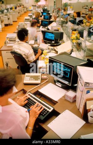 Office full of computers Stock Photo