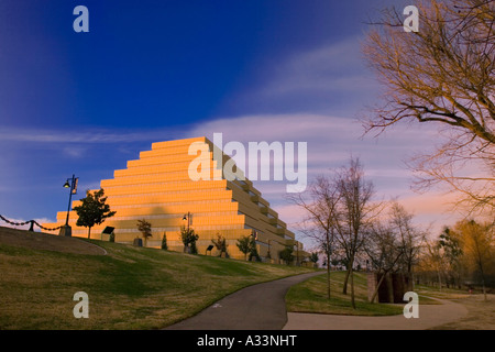 The Ziggurat Building in West Sacramento, across the Sacramento River from downtown Sacramento. Northern California. Stock Photo