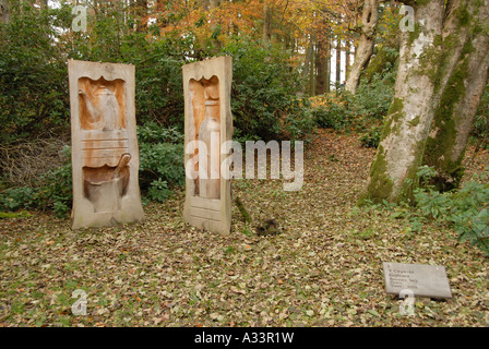 Sculptures Sculpture Trail Lake Vyrnwy Mid Wales Stock Photo