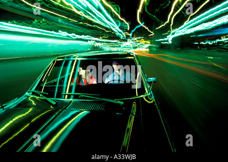 Diving at night MR46 028 Stock Photo