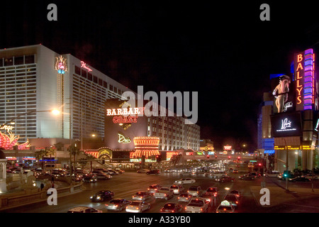 Barbary Coast Casino and Traffic on the Strip Las Vegas Nevada NV USA Stock Photo