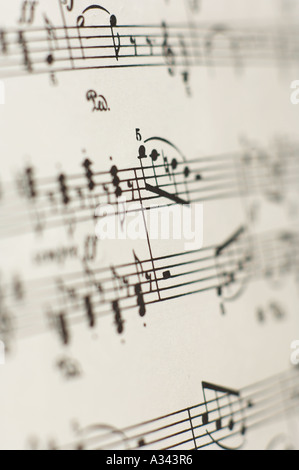 Musical Notes Front Page detailed photograph of musical notes on a page Stock Photo - Alamy