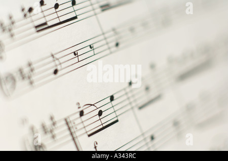 Musical Notes Front Page detailed photograph of musical notes on a page Stock Photo - Alamy
