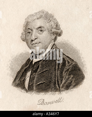 James Boswell, 9th Laird of Auchinleck, 1740 – 1795.  Scottish biographer, diarist, and lawyer. Stock Photo