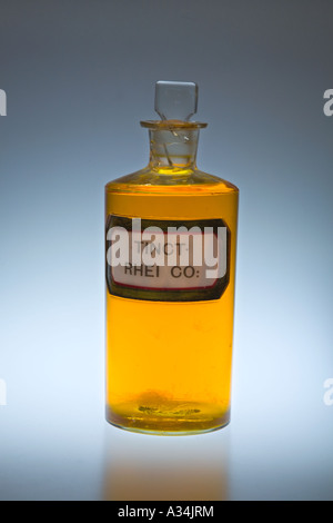Coloured Liquid in Chemists glass stoppered Pharmacy Bottles ...