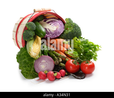 Basket of fresh vegetables Stock Photo