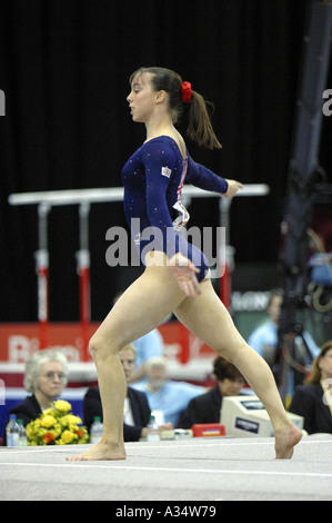 elizabeth tweddle british number one female gymnast competing on floor Stock Photo