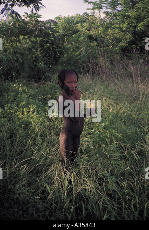 Kayapo girl Stock Photo